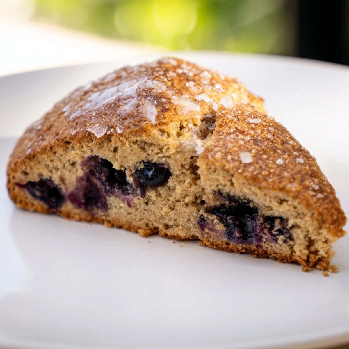 A batch of golden Rustic Birch-Warm Blueberry Scones, freshly baked and ready to enjoy with a warm drink.