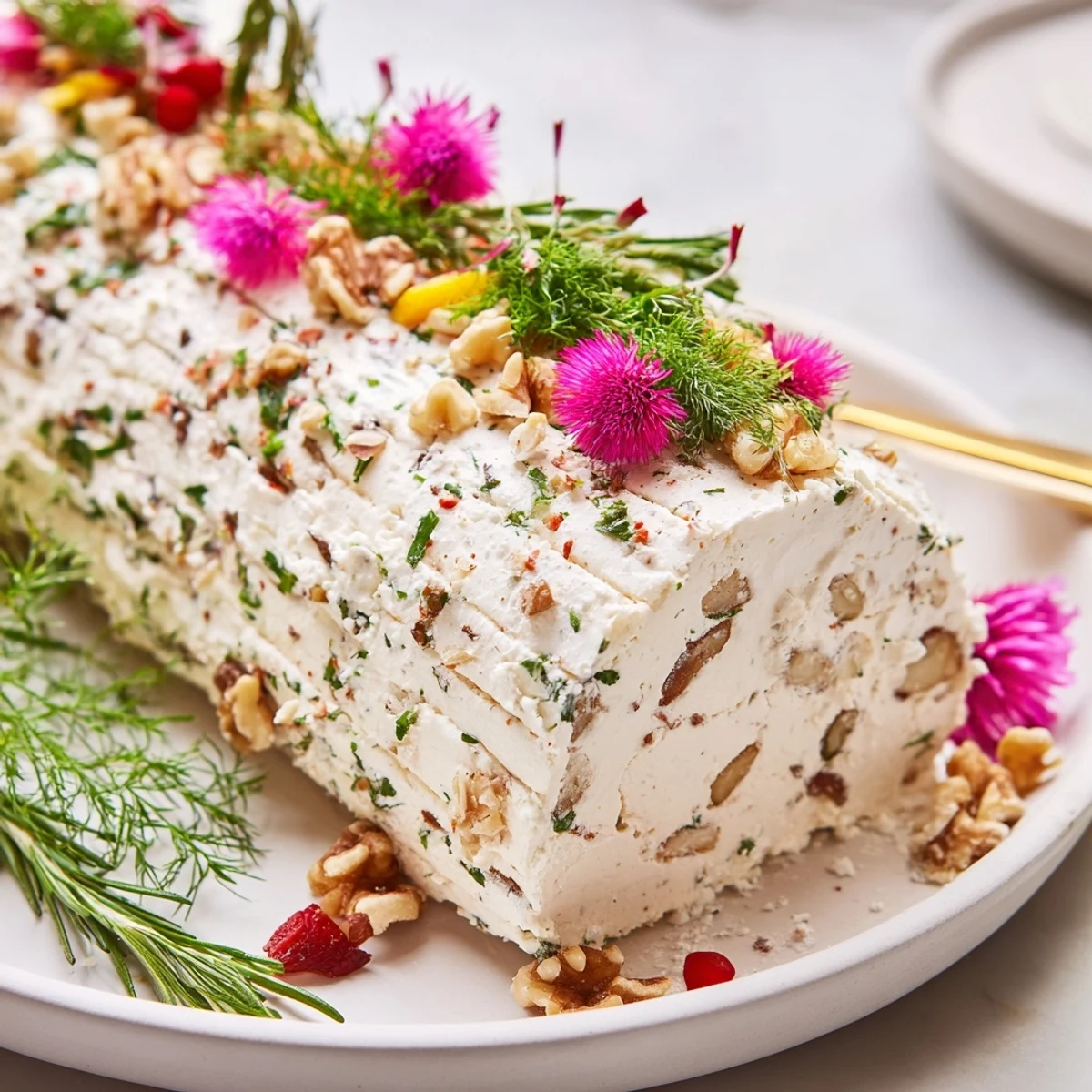 Yuletide Log Cheese Centerpiece