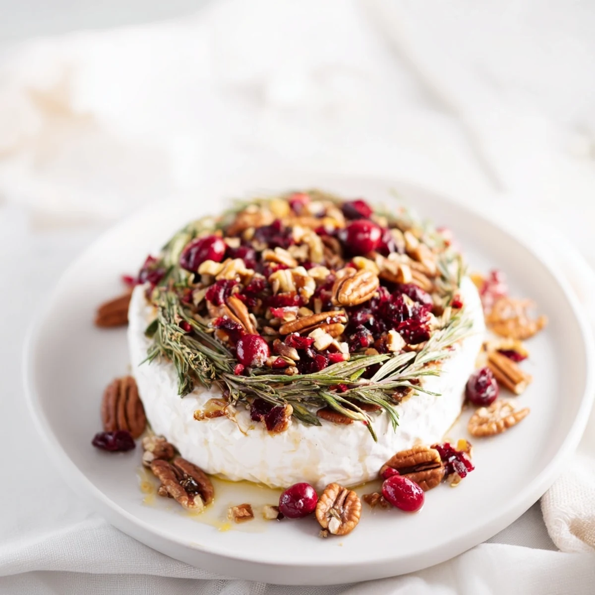 Brie Cheese Rosemary Wreath