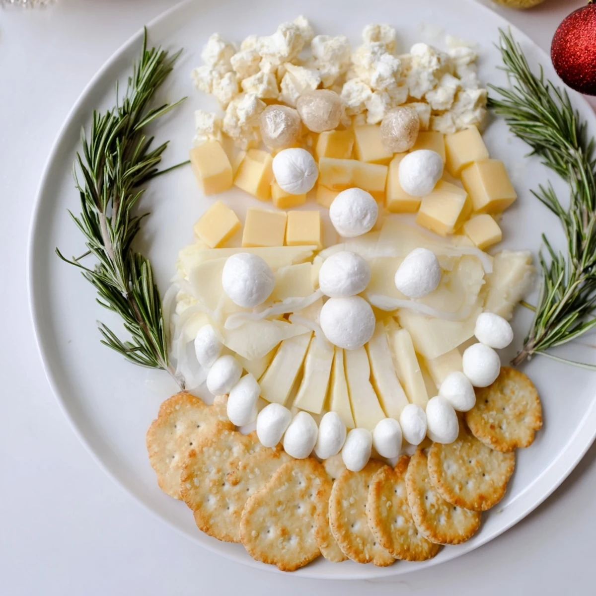 Colorful, delicious Santa's Beard and Hat charcuterie featuring salami and pepper 'hats' with a cheesy beard—perfect for holidays.