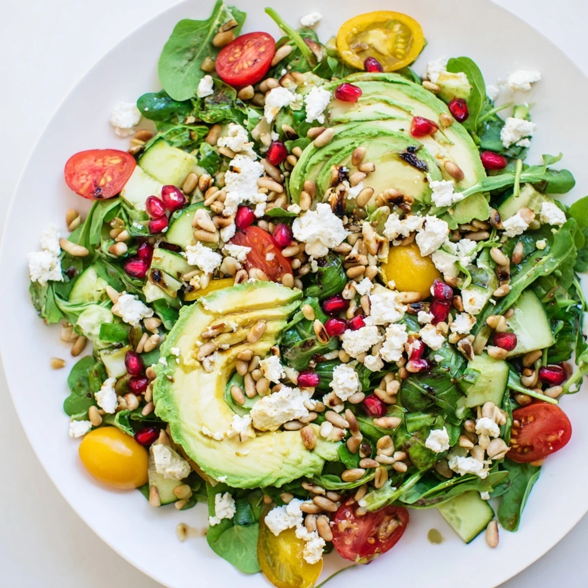 A visually appealing Golden Ratio Salad showcases colorful, artfully arranged vegetables and is perfect for sharing.