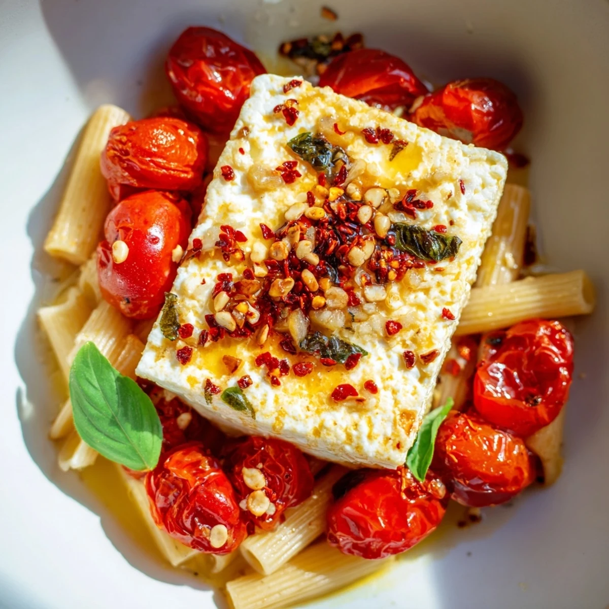 Get ready for a vibrant Baked Feta 2.0, hot honey-glazed and served with perfectly cooked pasta.
