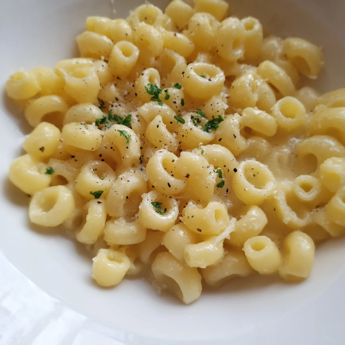 Creamy one-pot garlic butter ditalini, a comforting Italian-American pasta dish, ready in fifteen minutes.