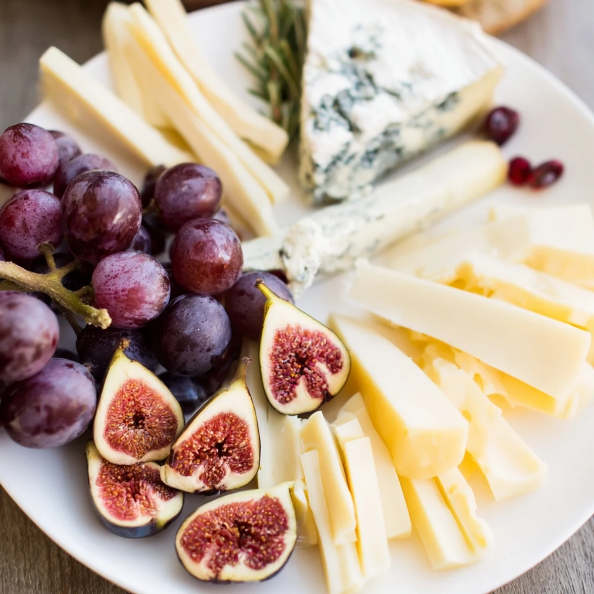 Visual of The Final Curtain grazing board, overflowing with cheeses and fresh fruit.