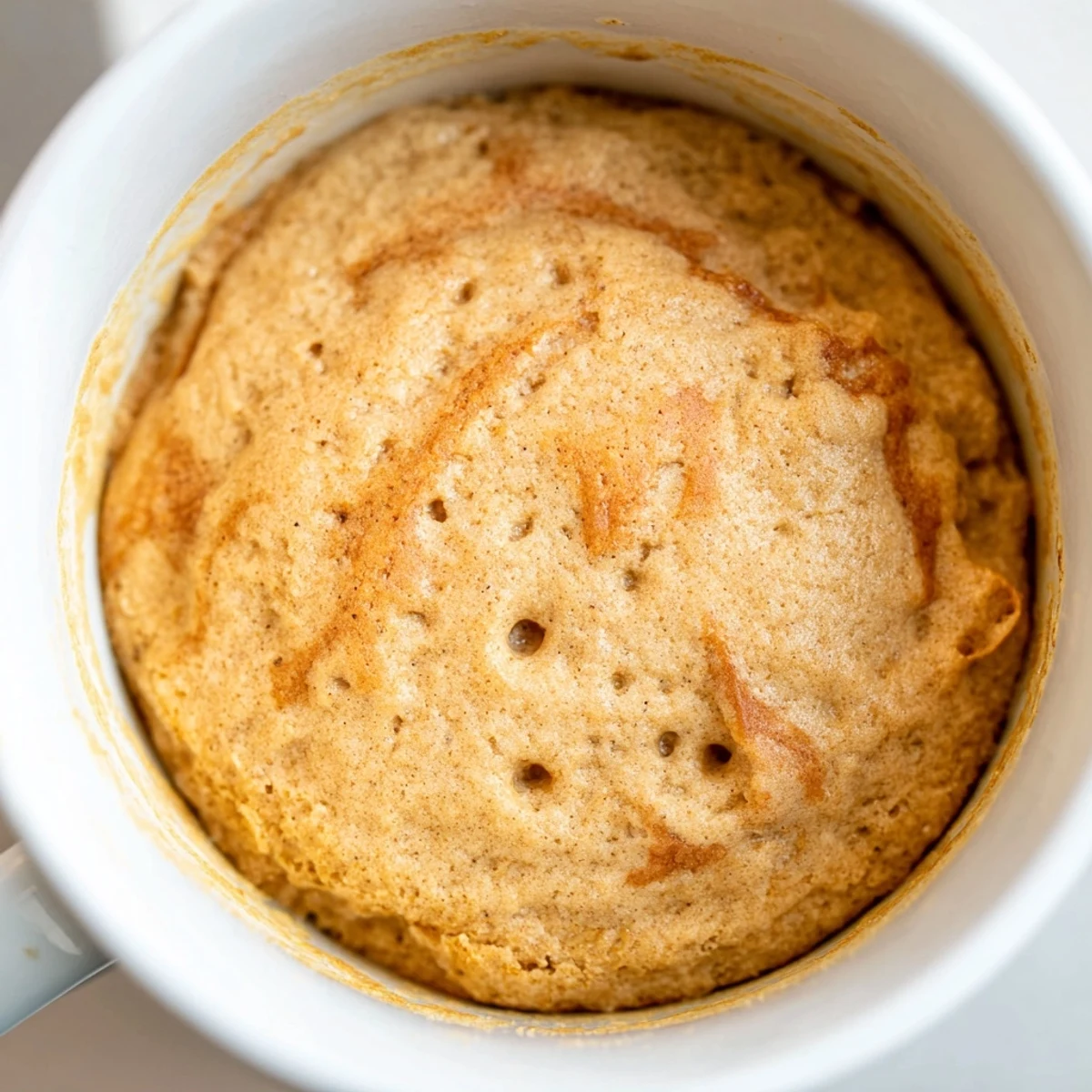 Warm 2-Minute Peanut Butter Mug Cake, a quick dessert with a light, fluffy texture and rich flavor.