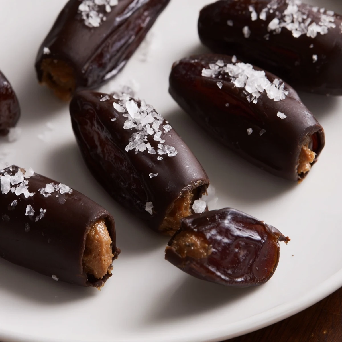 Rich dark chocolate-covered Chocolate Peanut Butter Dates, a delightful no-bake dessert bursting with flavor.