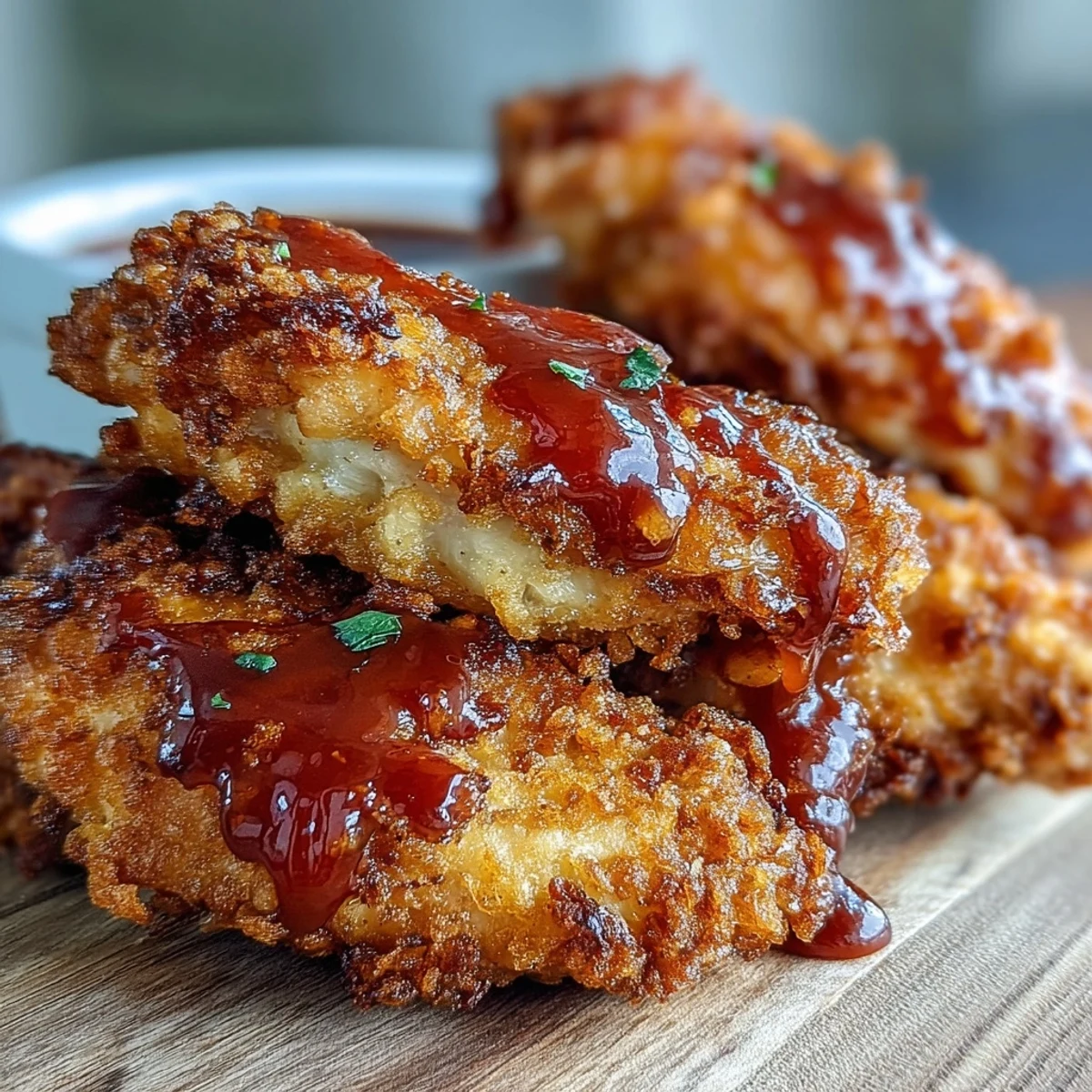 Golden-brown Fried Chicken Wings, extra crispy from the buttermilk marinade, tossed in spicy Buffalo sauce and served with celery sticks.