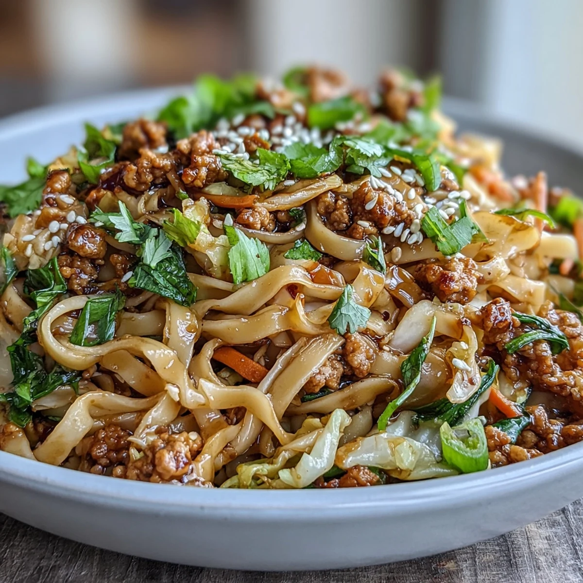 Garnished with fresh herbs and sesame seeds, these Potsticker Noodle Bowls offer a vibrant, comforting meal.