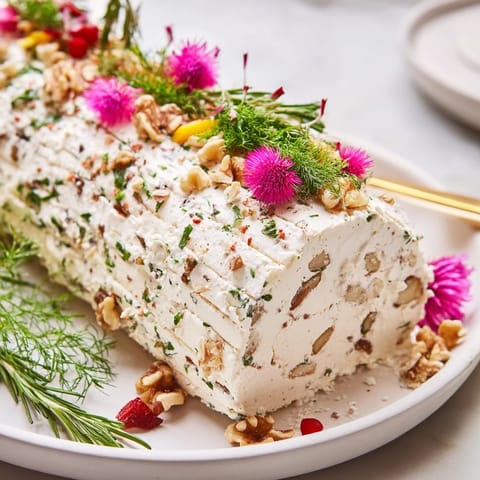Yuletide Log Cheese Centerpiece