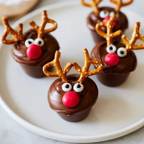 Chocolate Reindeer Pudding Cups