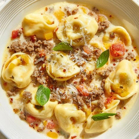 Hearty Tortellini Beef Soup
