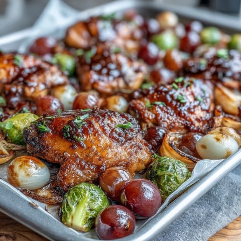 Balsamic Chicken with Brussels Sprouts