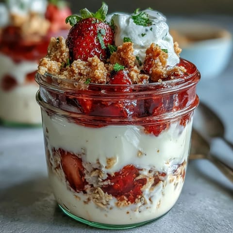 Strawberry Shortcake Overnight Oats