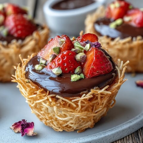 Dubai Strawberry Kataifi Cups