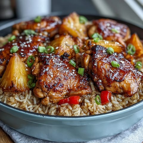 Pineapple Chicken Rice Bake