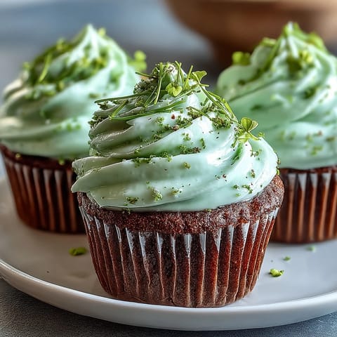 St. Pattys Green Velvet Cupcakes