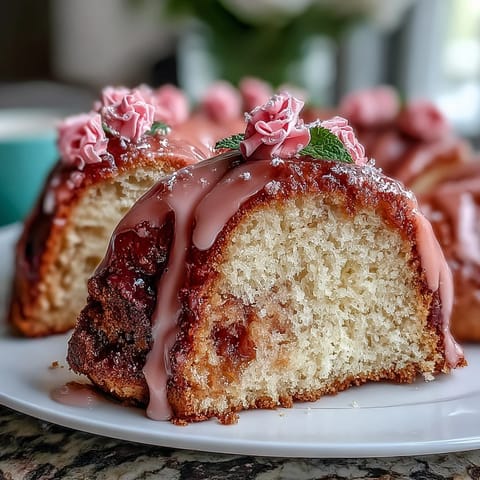 Beautiful Mothers Day cake with pink ombre buttercream and delicate edible flowers, perfect for celebrating mom.