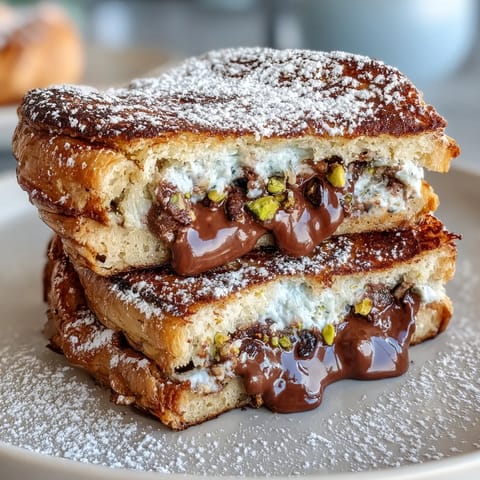 Dubai Chocolate Pistachio Croissant Toast #367