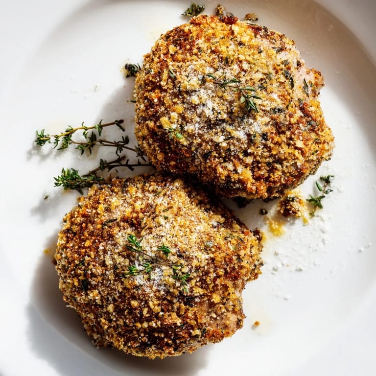 Savory herb-crusted thyme pecan pork tenderloin, cooked to perfection, ideal for a cozy dinner.