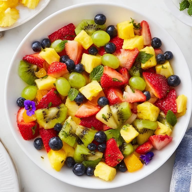 Sweet and refreshing, this Festive Bow Fruit Medley presents beautifully, perfect for a celebration.