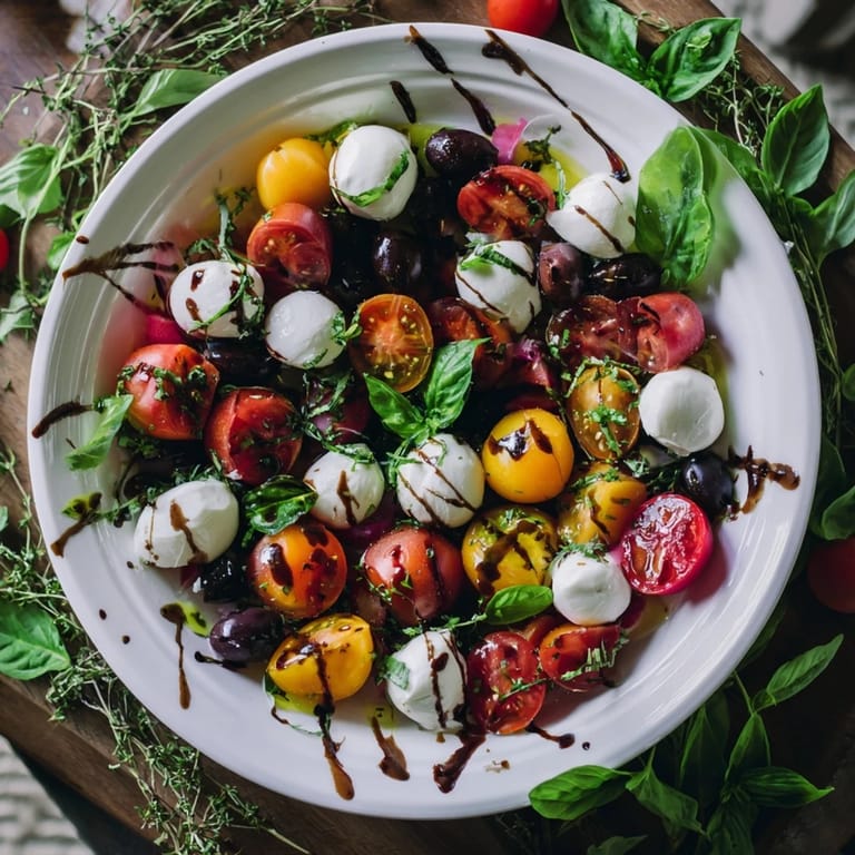 A delicious close-up of the easy-to-make Olive and Cherry Tomato Wreath, ready to serve with friends.