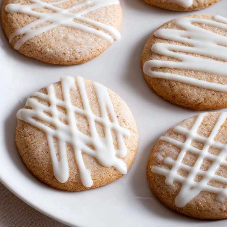 Freshly baked Holiday Cookies with Icing Drizzle, perfect for sharing and capturing the holiday spirit.
