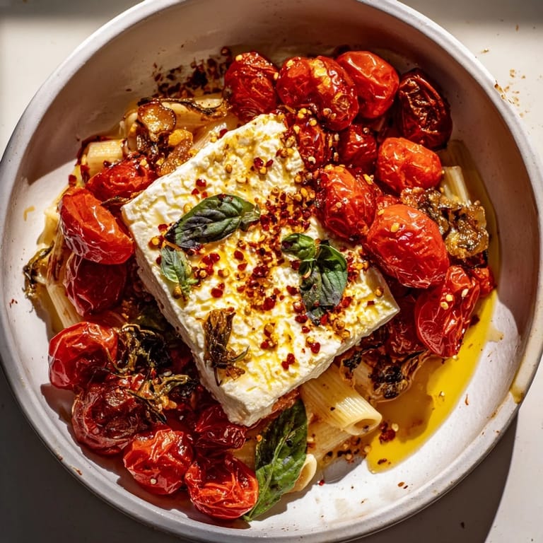 Melting feta cheese and roasted cherry tomatoes create the base for this delicious baked Feta 2.0 recipe.