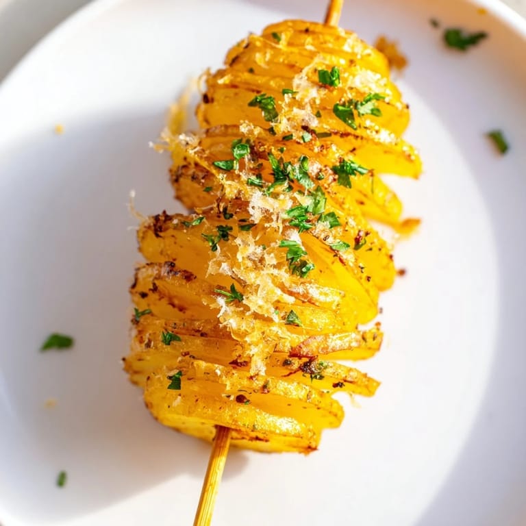 Perfectly spiraled Tornado Potatoes, ready to eat, with crispy edges and tempting herb-infused seasoning.