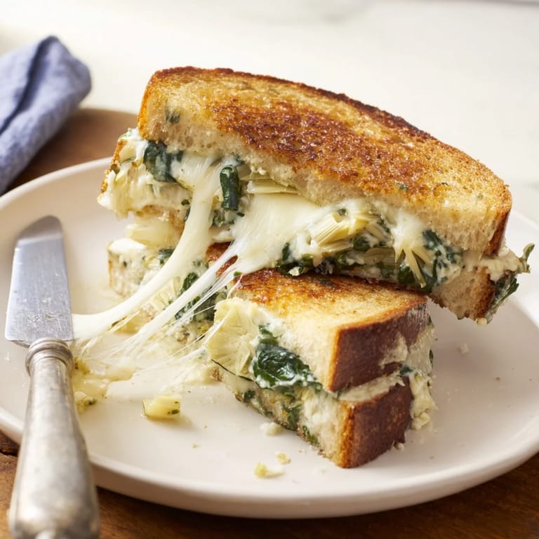 Served on a cutting board, perfect for pairing with tomato soup.