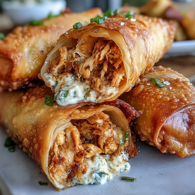Party platter of golden mini chicken chimis with jalapeño cream cheese, surrounded by dipping sauces and colorful garnishes.