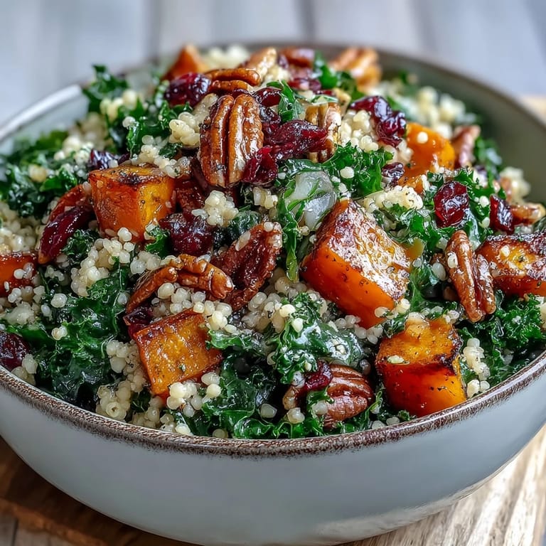 Served chilled, this Honey Autumn Pearl Couscous Salad features dried cranberries for a burst of sweetness.
