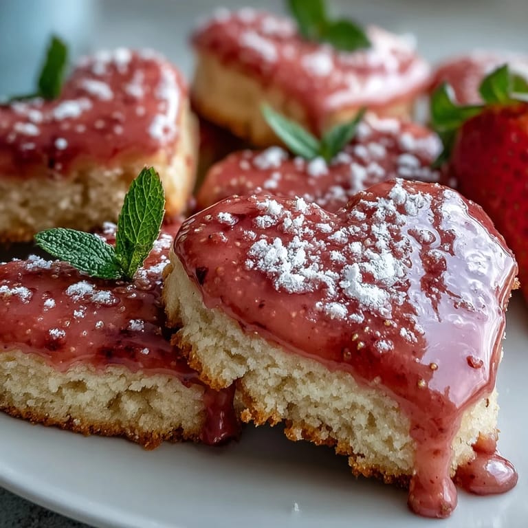 Delicate sugar cookies decorated with natural strawberry icing, featuring a sweet and tangy flavor that's ideal for sharing with loved ones.