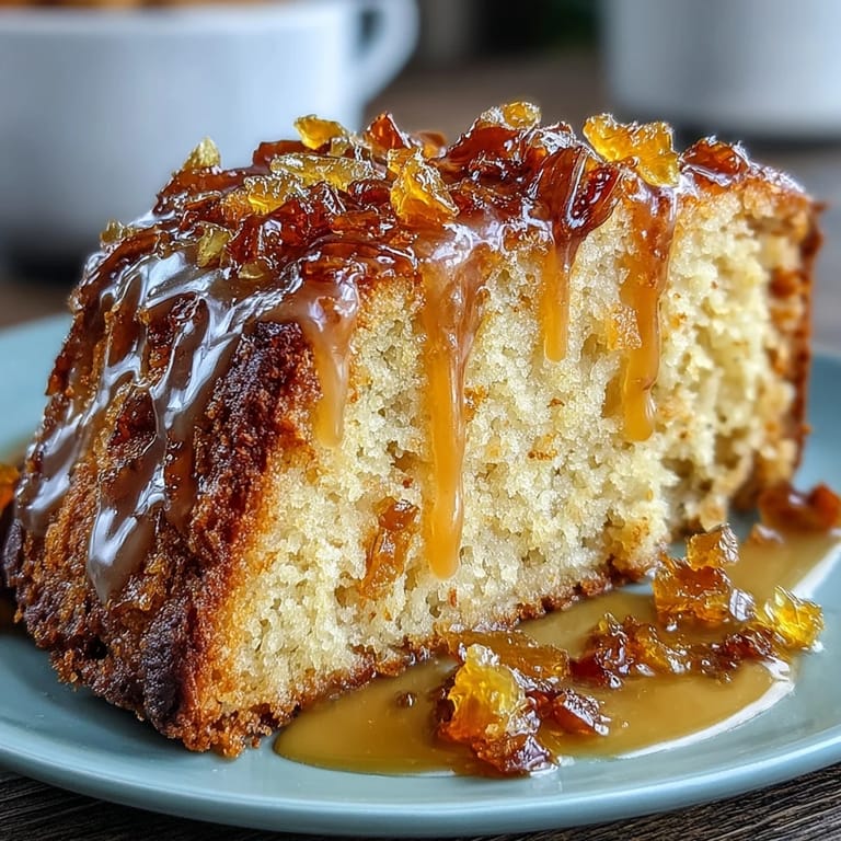 Golden brown olive oil cake topped with glossy candied oranges and drizzled with tangy citrus glaze.  
