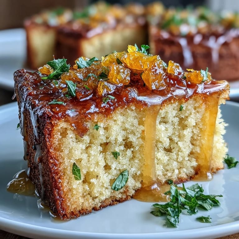Fragrant Mediterranean olive oil cake studded with tender candied orange slices and finished with a bright citrus glaze.