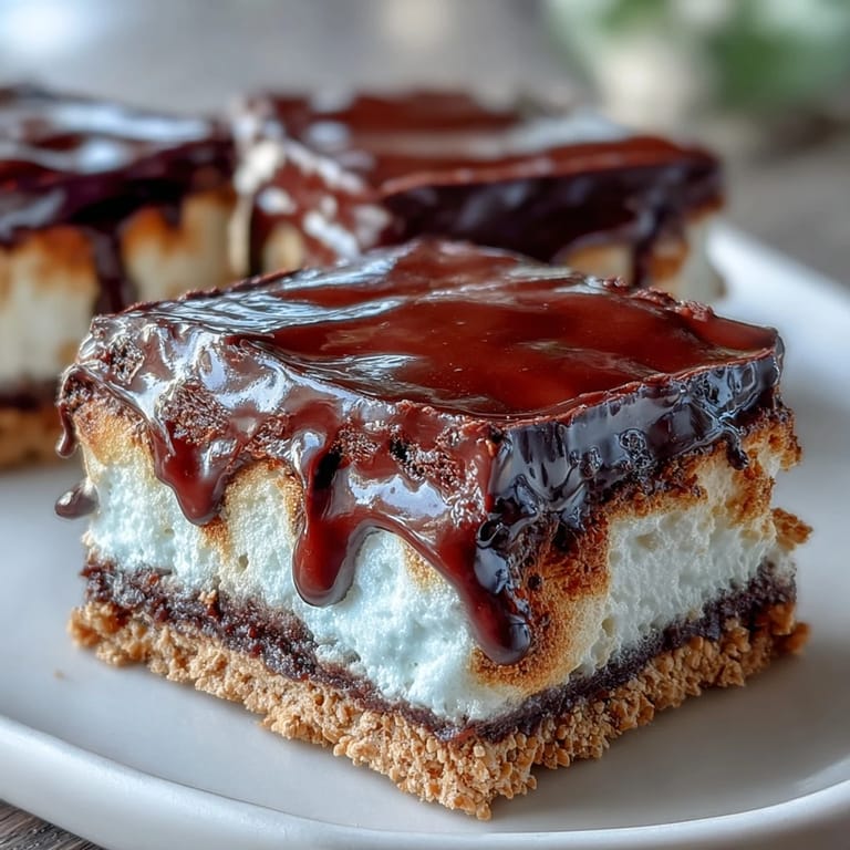 Chocolate-dipped apple slices with graham cracker crumbs and marshmallow drizzle, offering a delightful twist on classic s'mores in every bite.