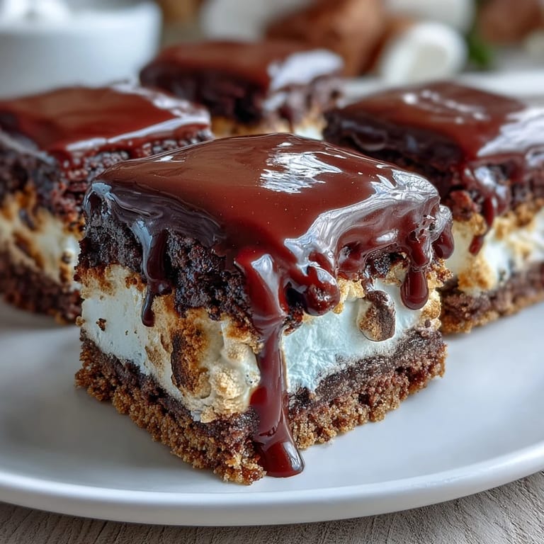 Sweet and tangy apple slices dipped in smooth chocolate, sprinkled with graham cracker crumbs, and drizzled with melted marshmallow for a playful treat.