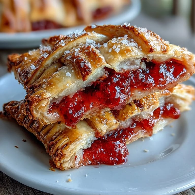 Portable strawberry hand pies with sweet lattice tops, perfect handheld treats for outdoor gatherings or afternoon snacks.