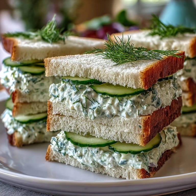 Close-up of Benedictine tea sandwiches showcasing the vibrant green spread layered between soft bread, perfect for Derby Day or afternoon tea.