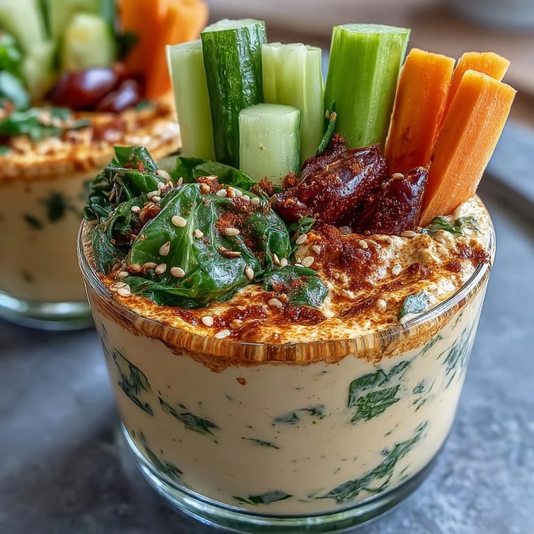Vibrant hummus cups layered with crisp carrot, cucumber, and bell pepper sticks for a healthy on-the-go snack.
