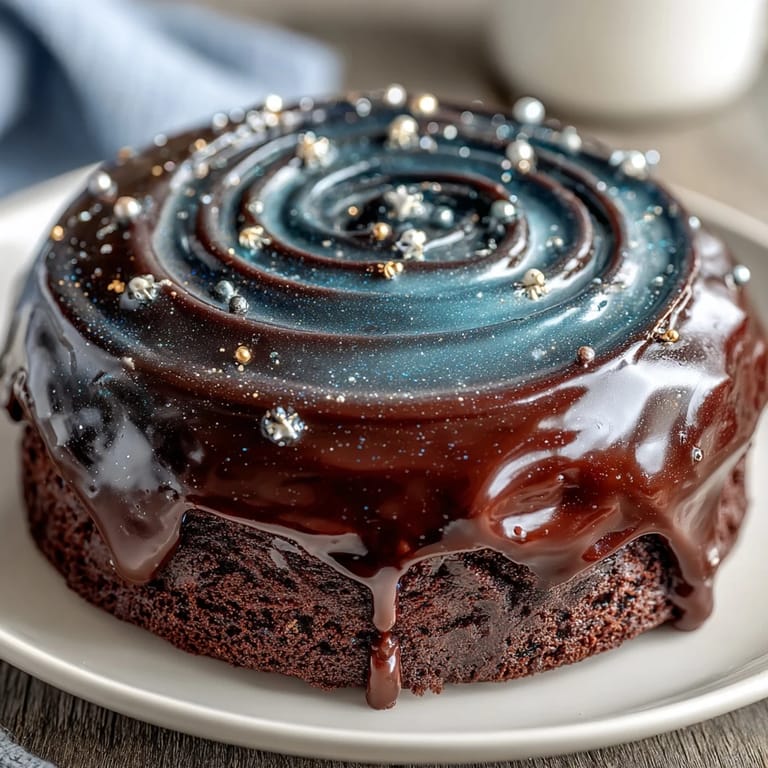 Vibrant galaxy buttercream swirls and edible gold stars create a magical graduation cake centerpiece.