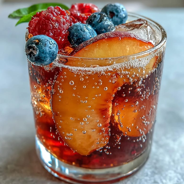 Chilled Summer Sangria Mocktail, a perfect alcohol-free drink for sunny days.